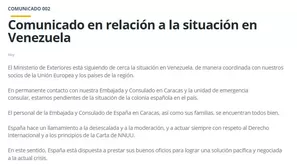 España se ofrece a mediar para resolver la crisis en Venezuela. Foto y video: Canal N
