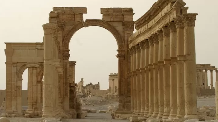 Arco de Palmira. (Vía: AFP) Arco de Palmira. (Vía: AFP)