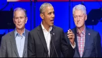 Estados Unidos: Barack Obama, George W. Bush y Bill Clinton ofrecen vacunarse en público contra el COVID-19. Foto: AFP