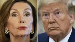 Nancy Pelosi, presidenta de la Cámara de Representantes y Donald Trump. Foto: AFP