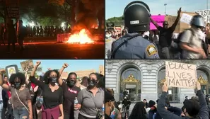 Estados Unidos: Disturbios y enfrentamientos con la Policía en protestas por George Floyd y el racismo. Foto: AFP