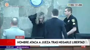 Hombre atacó a jueza en Estados Unidos. Foto y video: América Noticias