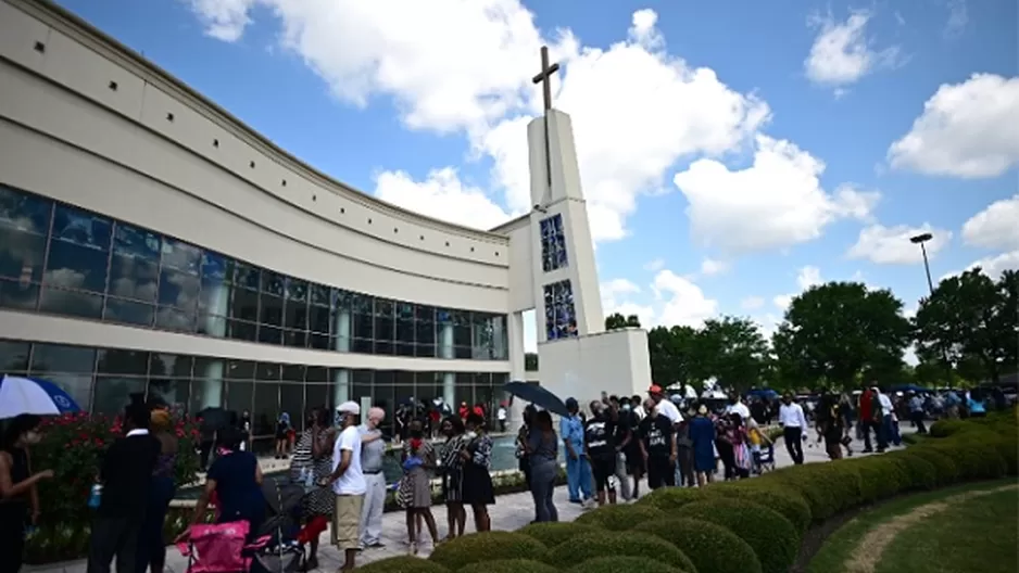 Estados Unidos: Houston rinde homenaje a George Floyd, el afroamericano asesinado por la policía. Foto: AFP