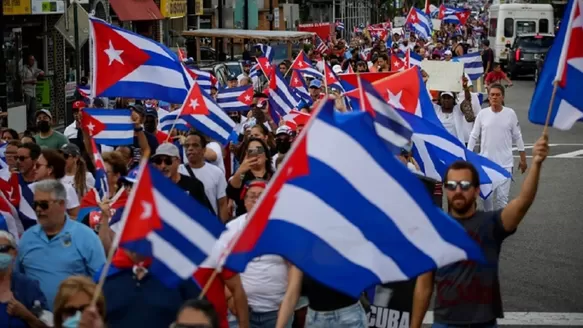 EE. UU. sanciona al ministro de Fuerzas Armadas de Cuba y a unidad de élite por la represión de las protestas. Foto: AFP