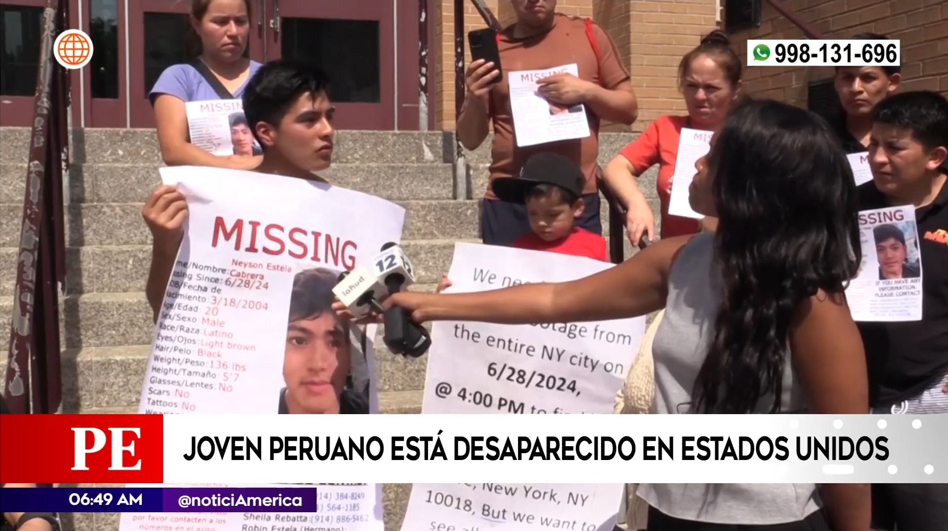 Peruano desaparecido en Estados Unidos. Foto: América Noticias