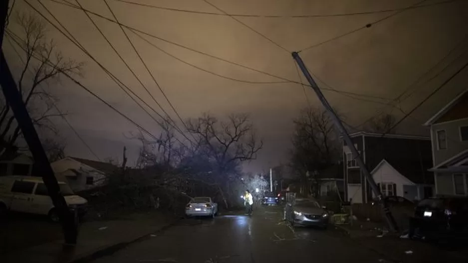 EE. UU.: Tornados golpearon el estado de Tennessee y dejaron 19 muertos. Foto: AFP