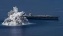 Estados Unidos probó la resistencia de un buque de guerra con megaexplosiones. Foto: US Navy