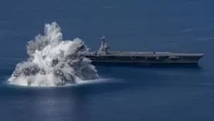 Estados Unidos probó la resistencia de un buque de guerra con megaexplosiones. Foto: US Navy