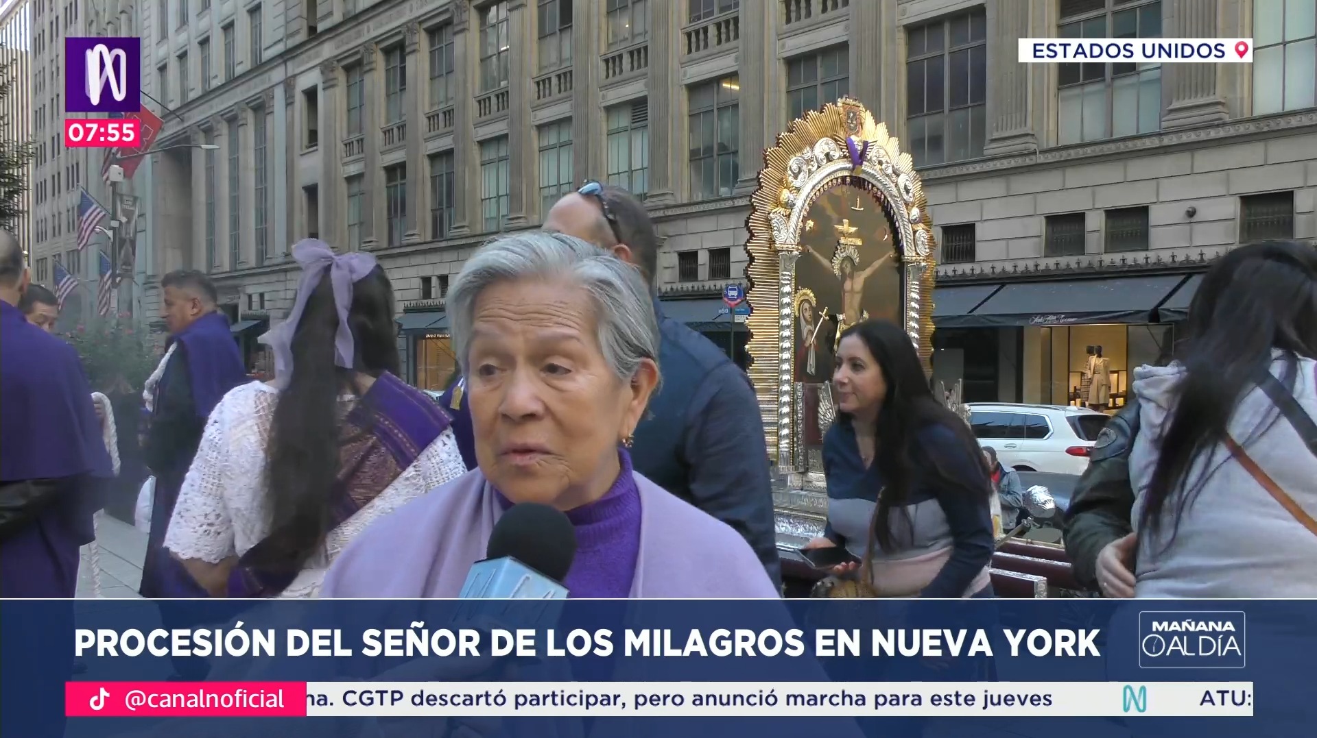 Estados Unidos: Procesión del Señor de los Milagros en Nueva York