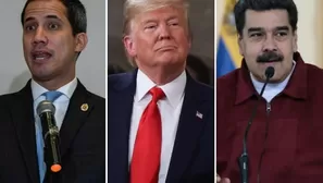 Juan Guaidó, Donald Trump y Nicolás Maduro. Foto: AFP/EFE