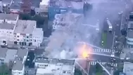 EE.UU.: incendio se registra en San Francisco por explosión de línea de gas 