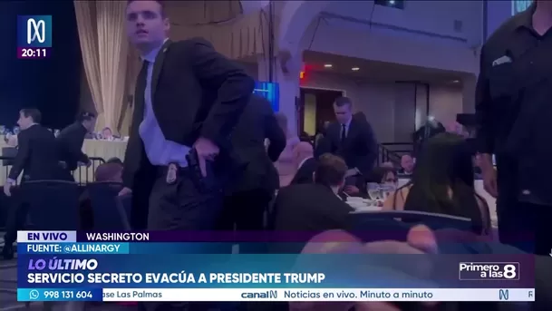 Evacúan a Donald Trump de cena tras disparos y detienen a tirador / Canal N