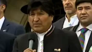 &quot;Sabe el mundo que mediante una invasi&oacute;n hemos sido arrebatados del acceso soberano al oc&eacute;ano pac&iacute;fico&quot;, expres&oacute; Morales. (Foto: Captura/Video: Canal N)