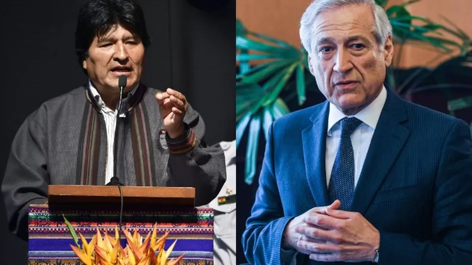 Evo Morales y Heraldo Mu&ntilde;oz. (V&iacute;a: AFP)