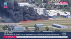 Explosión tras choque de aviones en aeropuerto de Estados Unidos
