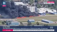 Explosión tras choque de aviones en aeropuerto de Estados Unidos