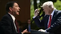 James Comey vs. Donald Trump. Fotos: AFP