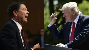 James Comey vs. Donald Trump. Fotos: AFP