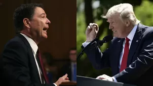 James Comey vs. Donald Trump. Fotos: AFP