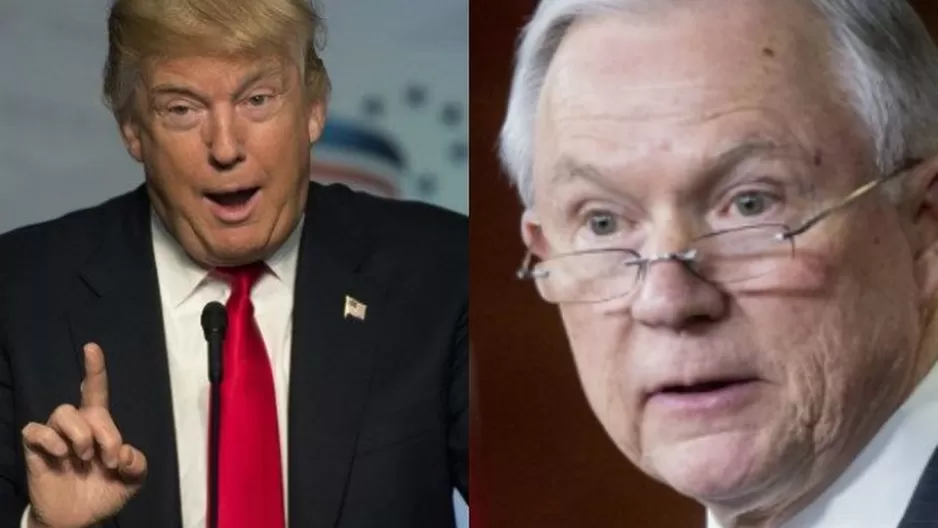 Donald Trump y Jeff Sessions. (Vía: AFP)