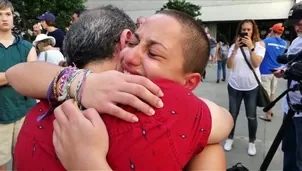 Florida: estudiantes reclaman a Trump en protesta contra armas. Video: AFP