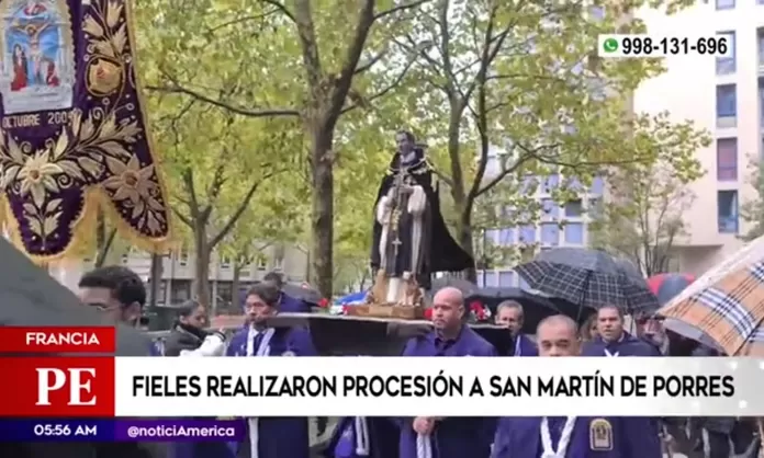 Francia: Fieles realizaron procesión de San Martín de Porres - América  Noticias