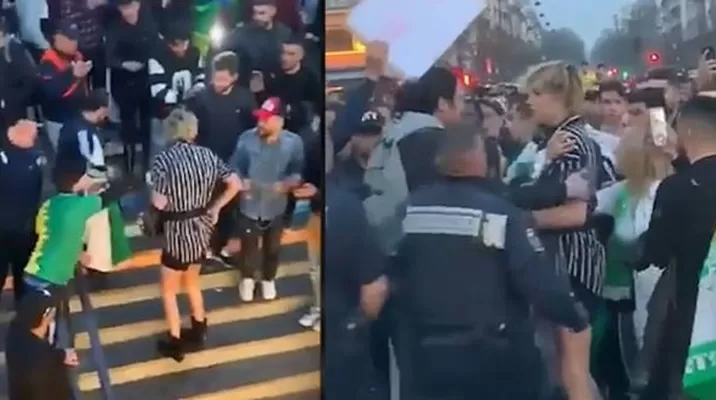 Policía de Francia investiga la agresión a una mujer transgénero que fue insultada y golpeada durante una manifestación en París. Foto: captura Policía de Francia investiga la agresión a una mujer transgénero que fue insultada y golpeada durante una manifestación en París. Foto: captura