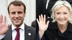 Emmanuel Macron y Marine Le Pen, candidatos presidenciales en Francia. Fotos y video: AFP