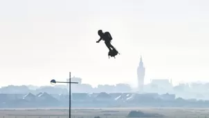 oldado volador&quot; logr&oacute; cruzar el Canal de la Mancha. Foto: AFP/Video: Canal N