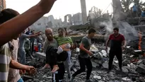 Rescate de sobrevivientes del bombardeo a hospital en Gaza - Foto: AFP - Video: Canal N