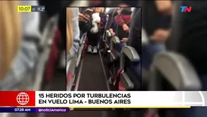 Turbulencia en vuelo Lima - Buenos Aires. Foto: América Noticias