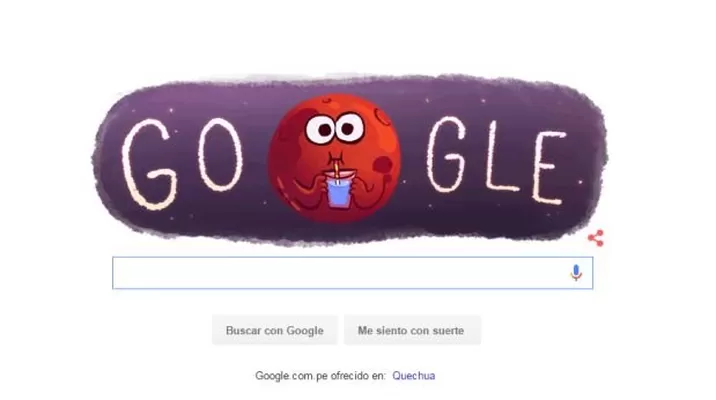 Google celebra hallazgo de agua en Marte con divertido 'doodle' animado Google celebra hallazgo de agua en Marte con divertido 'doodle' animado