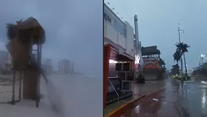 Huracán Grace toca tierra en Caribe mexicano y desata lluvias. Foto y video: AFP