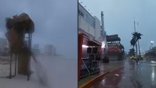 Huracán Grace toca tierra en Caribe mexicano y desata lluvias. Foto y video: AFP