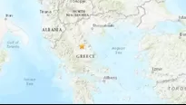 Grecia: Terremoto de magnitud 6.3 sacude el país. Foto: USGS