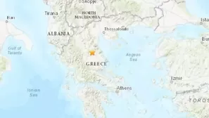 Grecia: Terremoto de magnitud 6.3 sacude el país. Foto: USGS