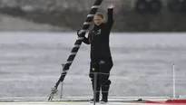 Greta Thunberg llega a EE.UU. tras viaje sin emisiones de carbono a través del Atlántico. Foto: AFP/Video: Canal N