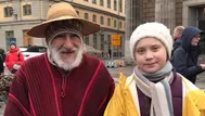 Greta Thunberg y Hugo Blanco, la historia de la foto de ambos que se hizo viral en Perú