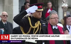 Harry no podrá vestir uniforme militar en el funeral de la reina Isabel II - Noticias de estafaban