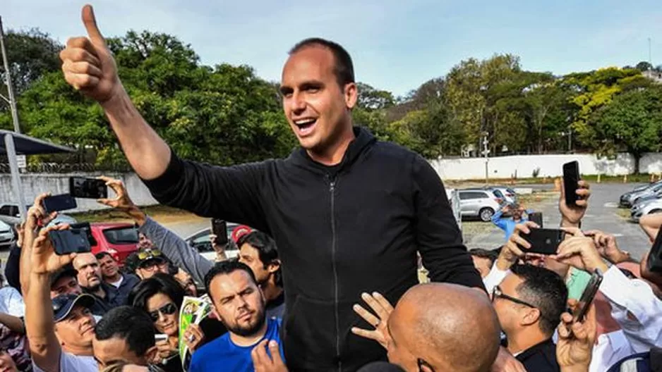 Eduardo Bolsonaro, diputado e hijo del presidente de Brasil, Jair Bolsonaro. Foto: AFP