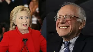 Hillary Clinton y Bernie Sanders. (Vía: AFP)