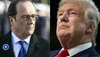 François Hollande y Donald Trump. (Vía: AFP)