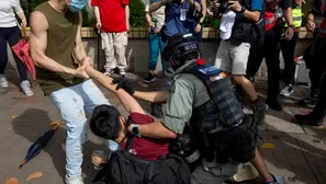 Hong Kong: Policía arresta a más de 300 personas en el primer día de la nueva ley de seguridad. Foto: AFP