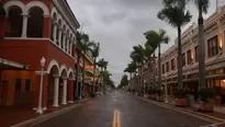 Playa de Fort Myers, Florida, desierta tras evacuación. Foto: AFP. Video: Canal N