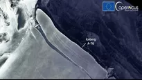 El iceberg más grande del mundo se desprende de la Antártida. Imagen: European Union, Copernicus Sentinel-1 imagery / Video: RT