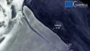 El iceberg más grande del mundo se desprende de la Antártida. Imagen: European Union, Copernicus Sentinel-1 imagery / Video: RT