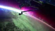 Así de emocionante es una aurora boreal desde la Estación Espacial Internacional