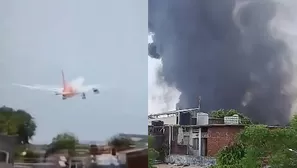 Avión se estrella en la India con más de 240 pasajeros / América Noticias / AFP