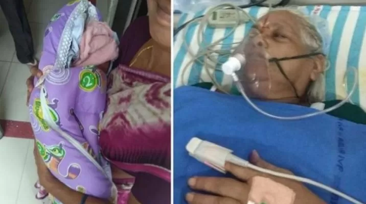 Mujer de 73 años da a luz a gemelas en India. Foto: BBC Mujer de 73 años da a luz a gemelas en India. Foto: BBC