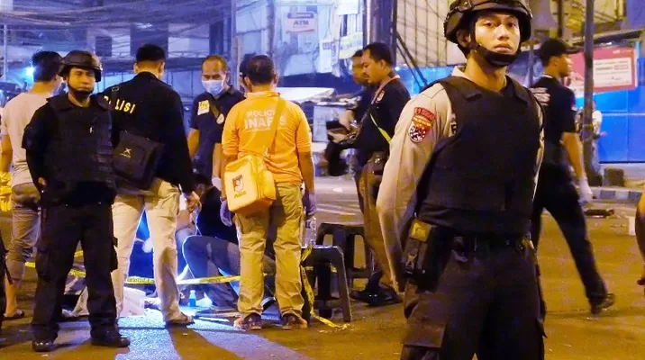 Explosión en estación de buses en Indonesia. Foto: AFP Explosión en estación de buses en Indonesia. Foto: AFP
